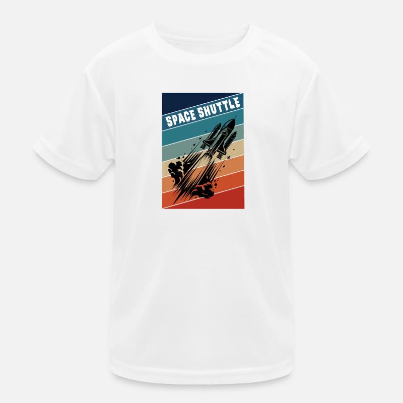 Raumschiff Vintage Design Kinder Funktions-T-Shirt