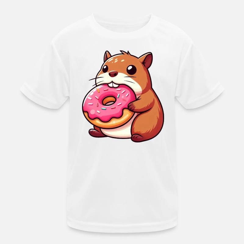 Mignon Capybara Hamster Cochon d’Inde Dessin animé T-shirt sport Enfant
