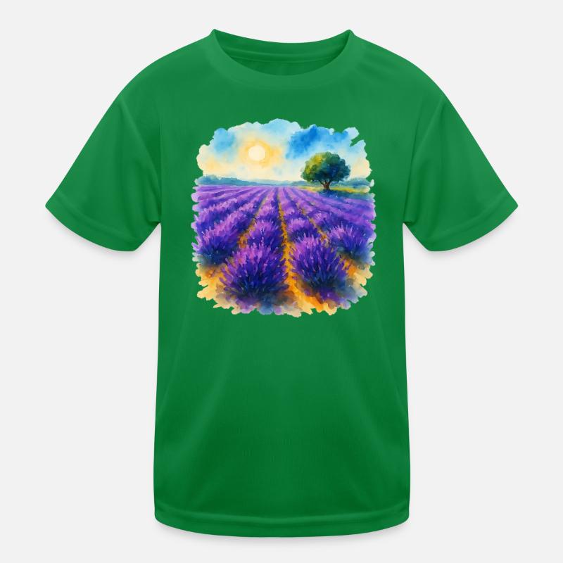Lavender field Kids Functional T-Shirt
