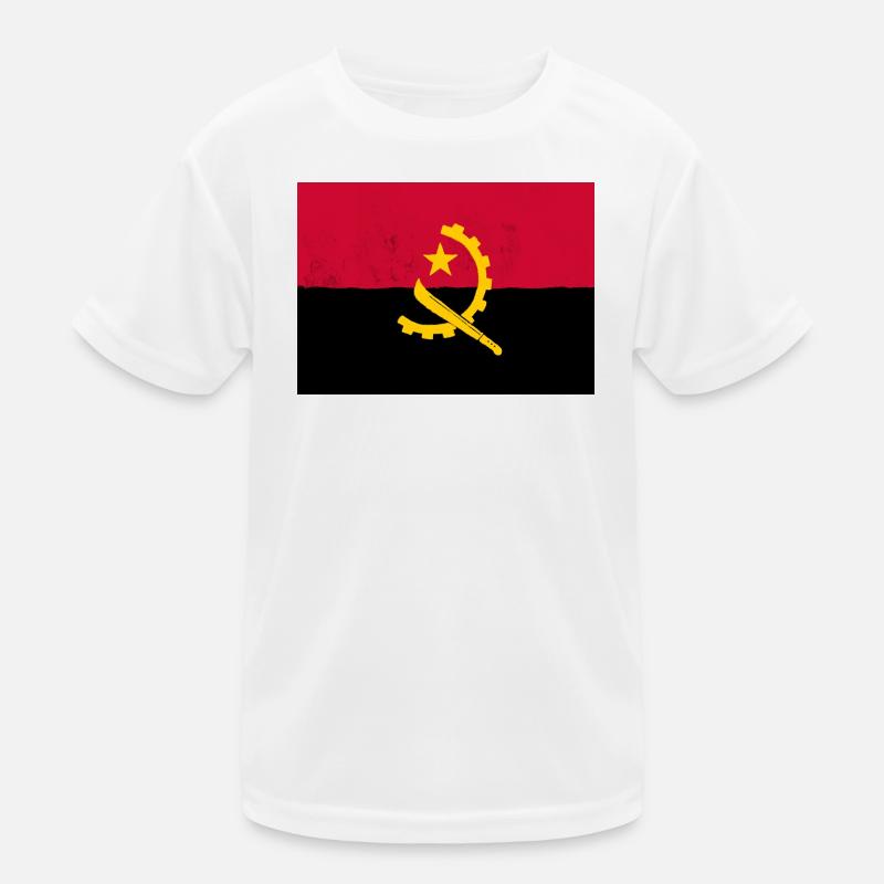 Die Flagge Angolas – ein Symbol des Nationalstolzes Kinder Funktions-T-Shirt
