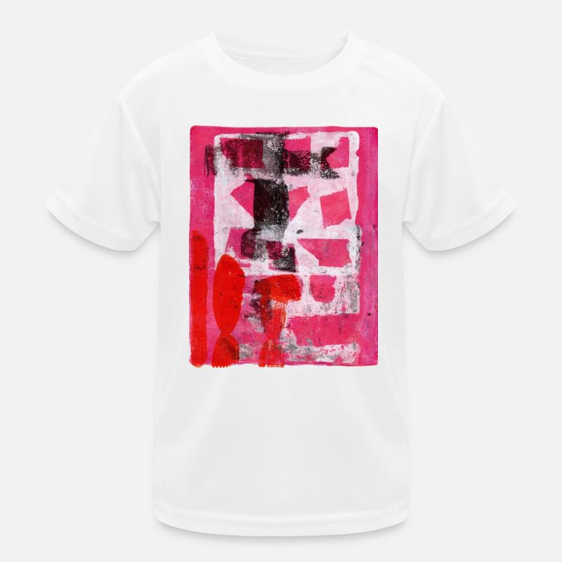 Abstrait Monoprint Street Art Impression Expressionnisme T-shirt sport Enfant