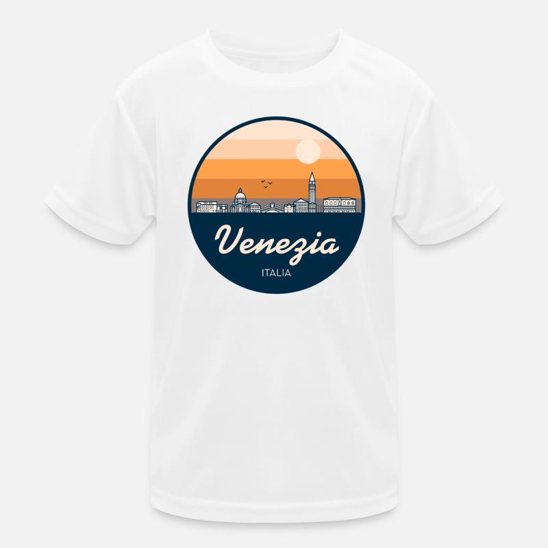Venedig Skyline Silhouette Kinder Funktions-T-Shirt