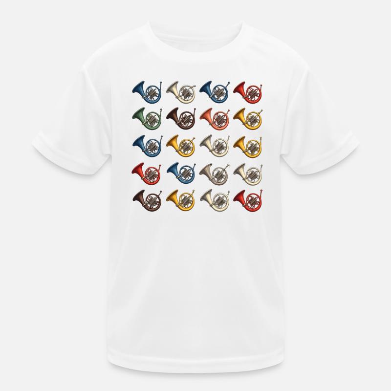Variété de cor français coloré pour les cornistes T-shirt sport Enfant