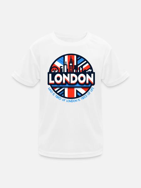 Tired of London - Kids Functional T-Shirt - white - Front