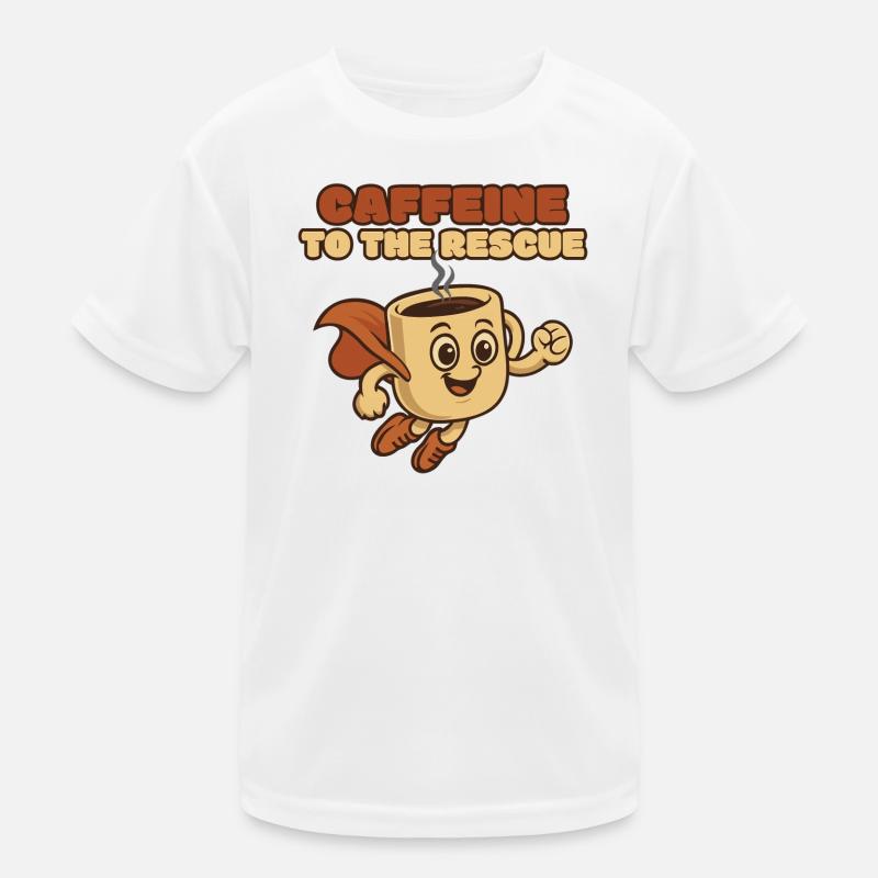 Kaffeerettungsheld Kinder Funktions-T-Shirt
