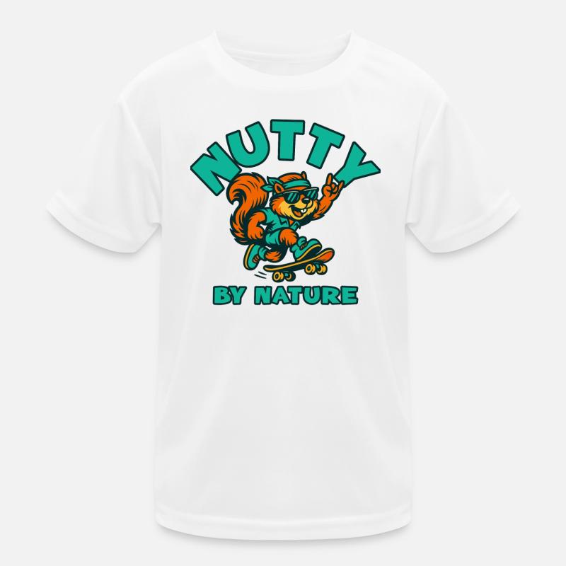 Nutty by Nature Eichhörnchen-Schlittschuh Kinder Funktions-T-Shirt