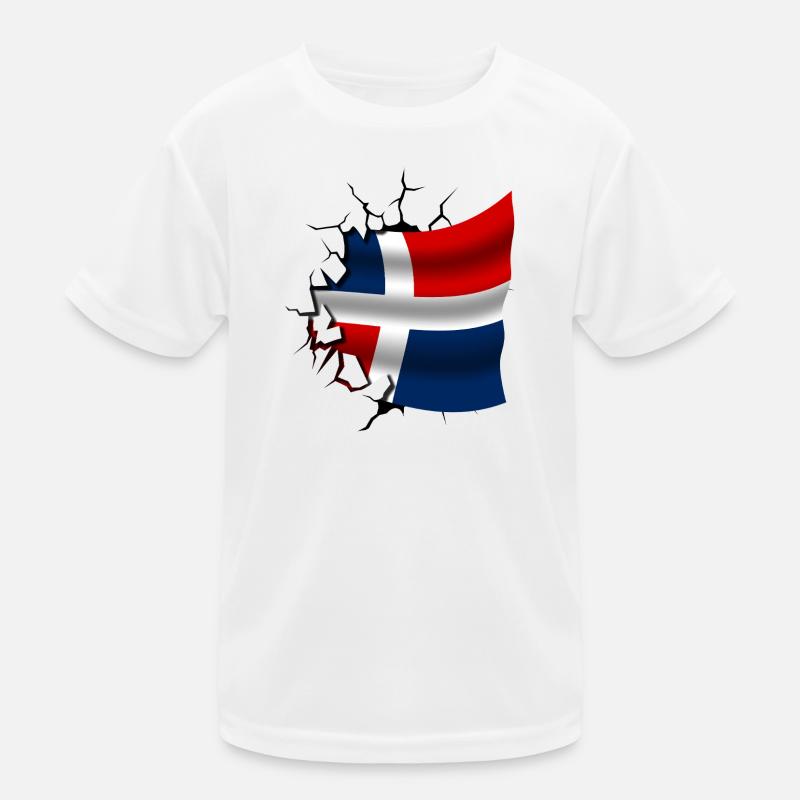 Drapeau de la République dominicaine T-shirt sport Enfant