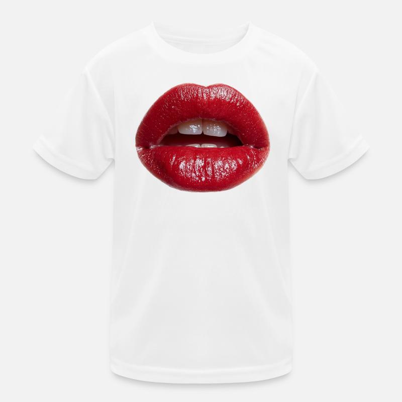 Lippen Kinder Funktions-T-Shirt