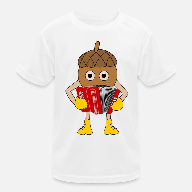 Button Accordion Nut Kids Functional T-Shirt