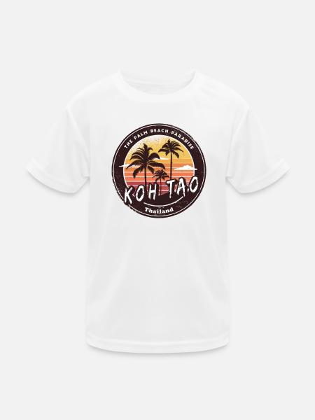 Koh Tao Thailand Vintage Design - Kinder Funktions-T-Shirt - Weiß - Vorne