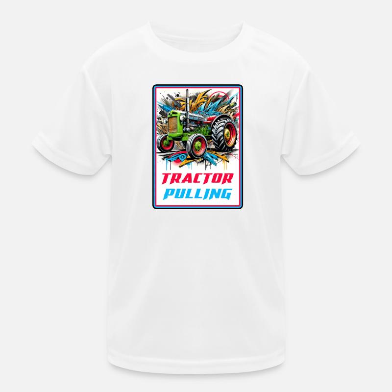 Tractor Pulling Power Kids Functional T-Shirt