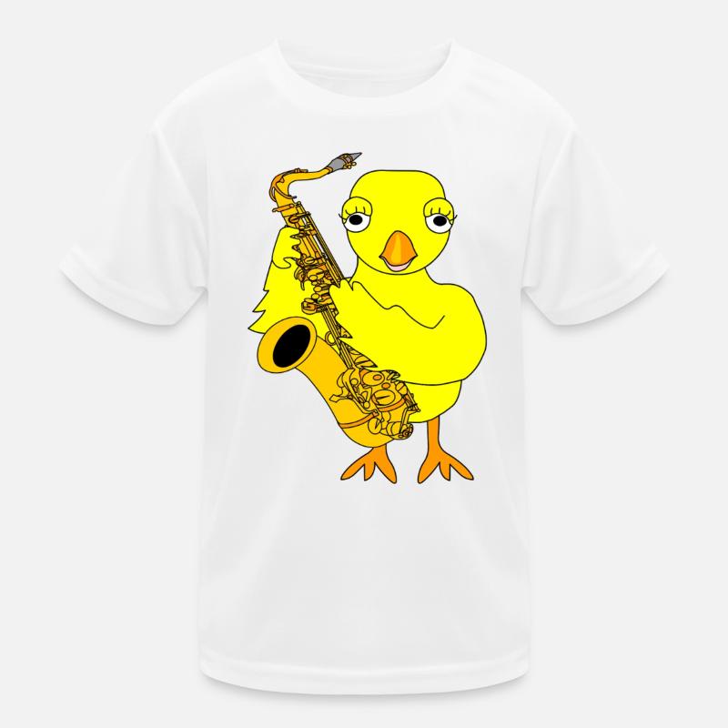 Saxophone Chick Kids Functional T-Shirt