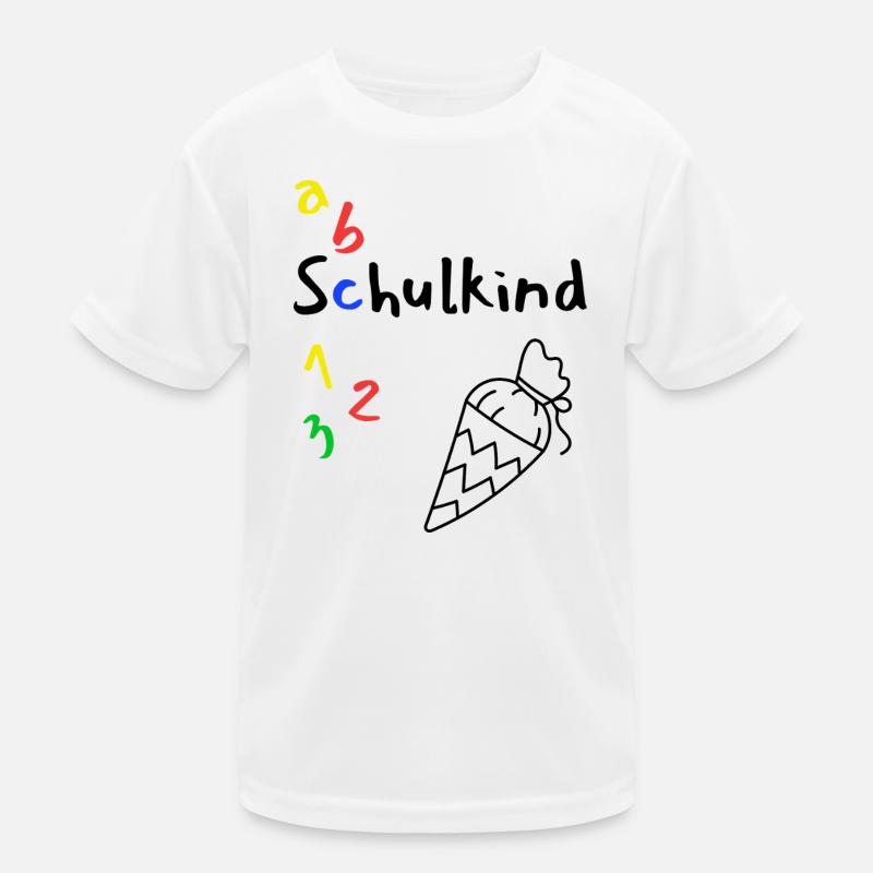 Back to school with ABC and school cone Kids Functional T-Shirt