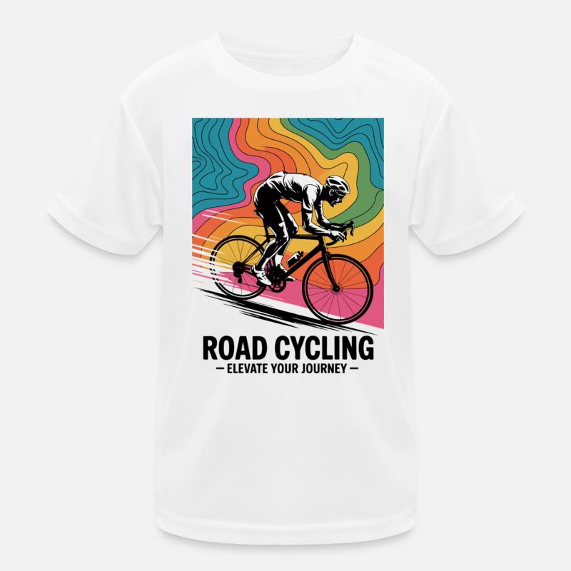 1970s Road Cycling – Retro Map Tee Kids Functional T-Shirt