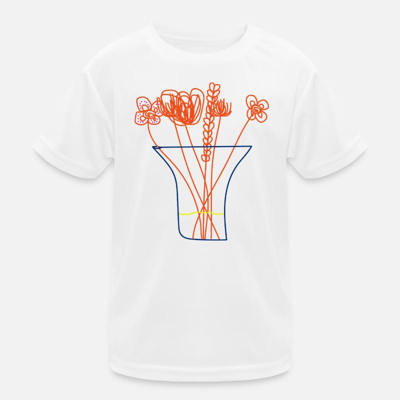 Bouquet Minimaliste – Fleurs dans un Vase T-shirt sport Enfant