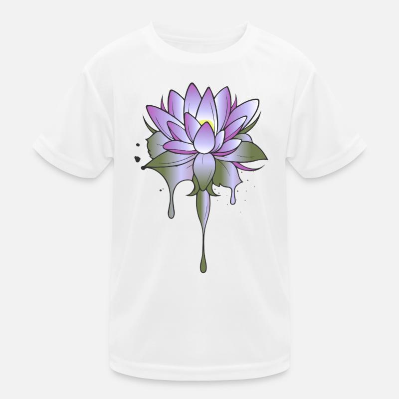 Fleur de lotus en violet avec dégradé T-shirt sport Enfant