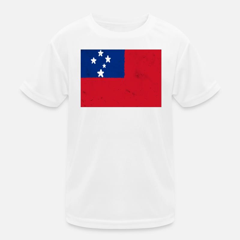 Flagge von Samoa Kinder Funktions-T-Shirt