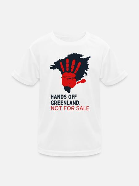 Hands Off Greenland Not For Sale  - Kids Functional T-Shirt - white - Front