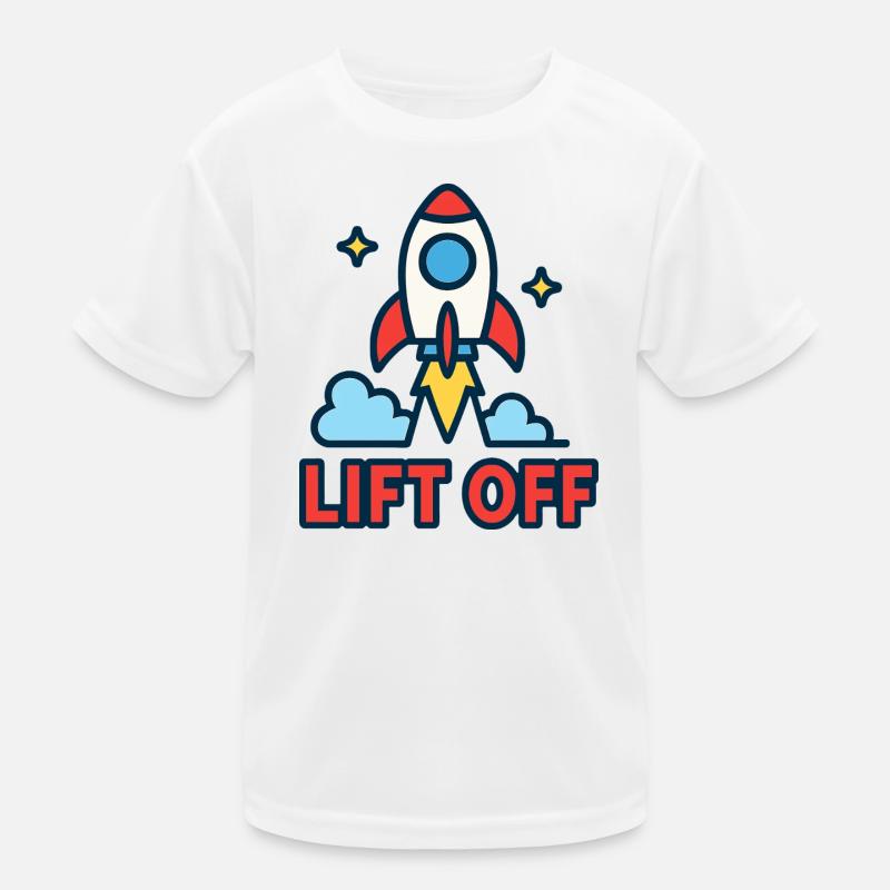 Galactic Ascension - Rocket Design Kids Functional T-Shirt