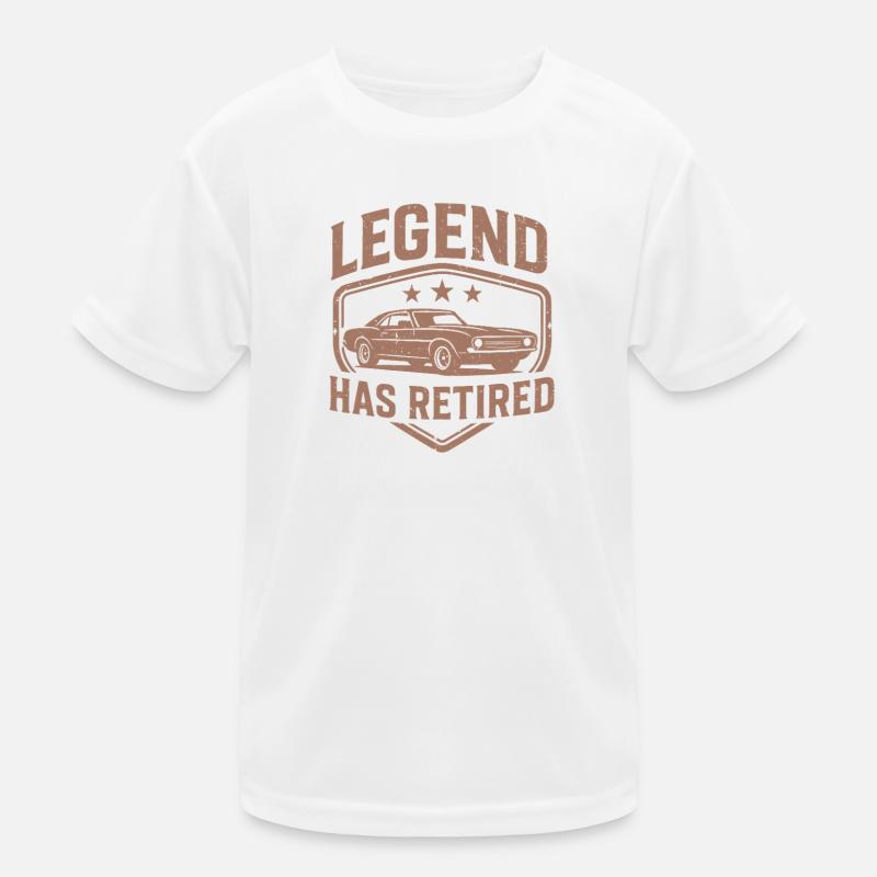 Legend Has Retired voiture rétro T-shirt sport Enfant