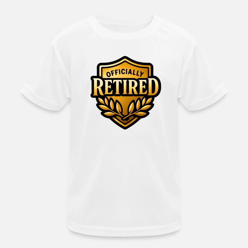 Blason doré Officially Retired T-shirt sport Enfant