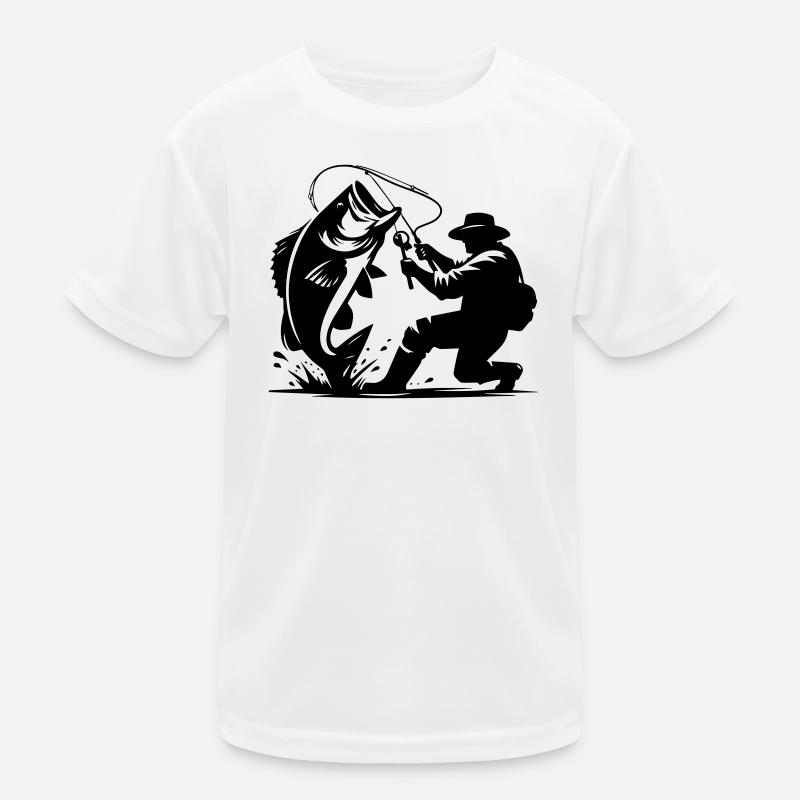 Moulinet Cool Dad Fishing Design T-shirt sport Enfant