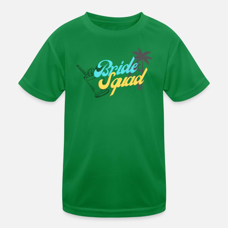 Bride Squad Tropical Sunset Design T-shirt sport Enfant