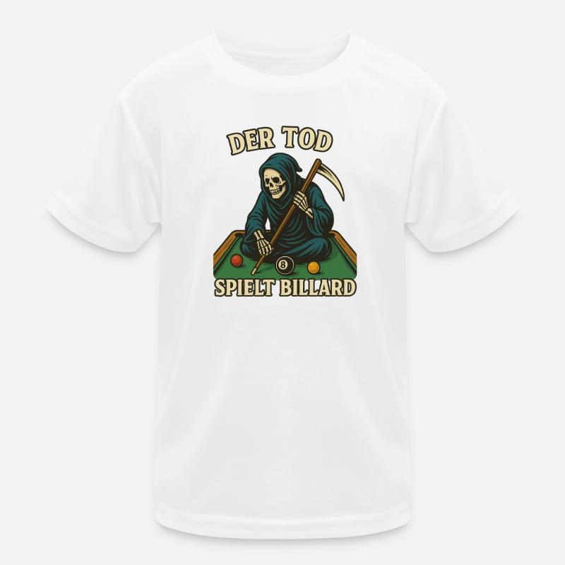 Der Tod spielt Billard Kinder Funktions-T-Shirt
