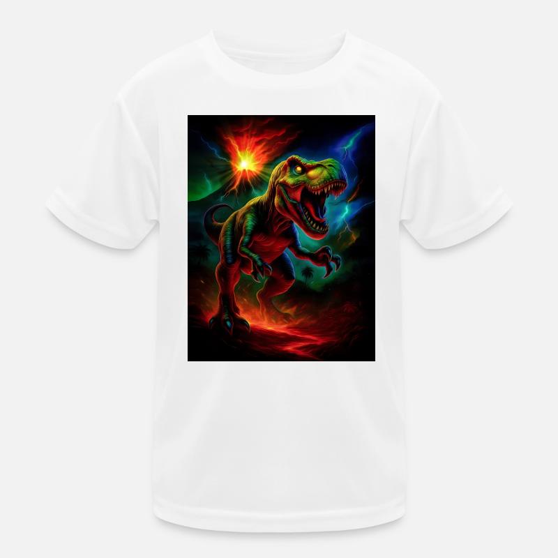 Tyran du volcan dans Neon Fire T-shirt sport Enfant