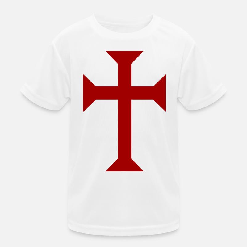 Rotes Templerkreuz Kinder Funktions-T-Shirt