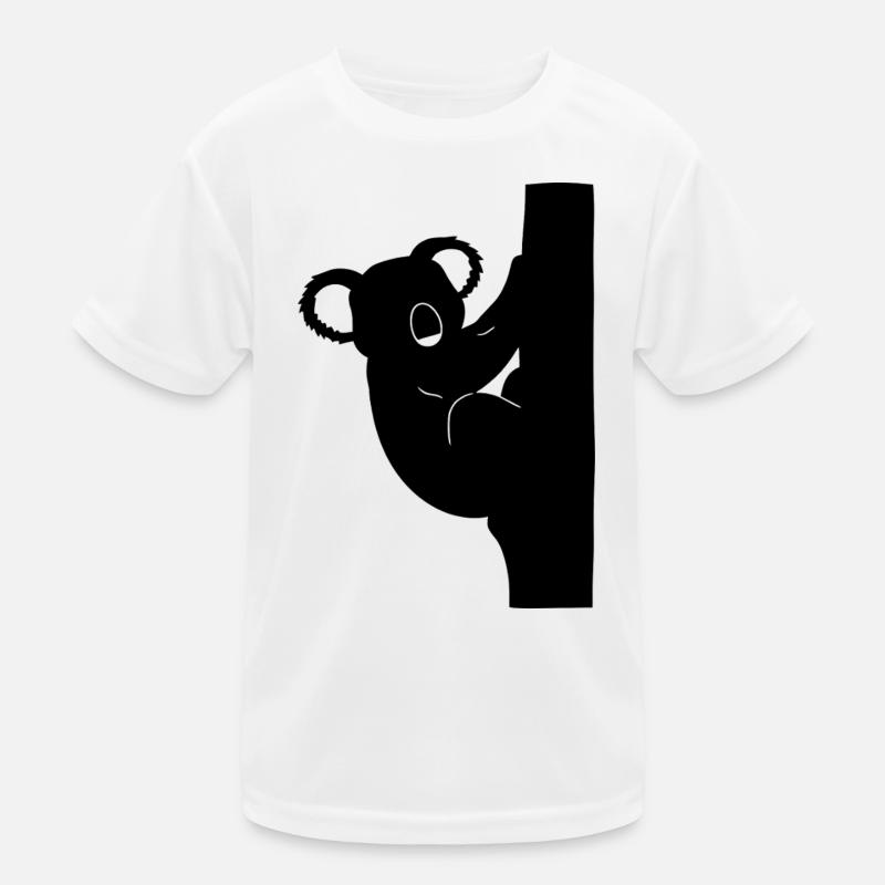 Koala Silhouette Kletterer Kinder Funktions-T-Shirt