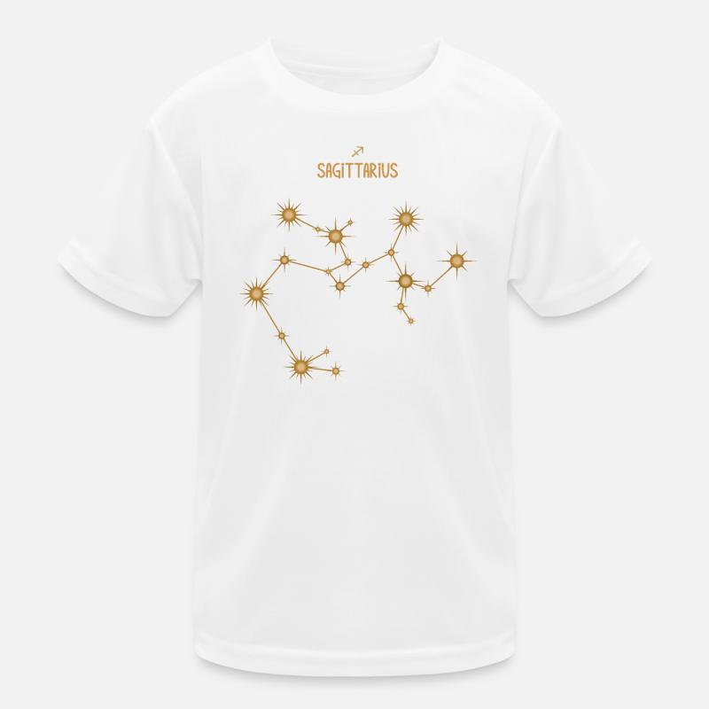 Schütze Sternzeichen Sternbild Golden - Kinder Funktions-T-Shirt - Weiß
