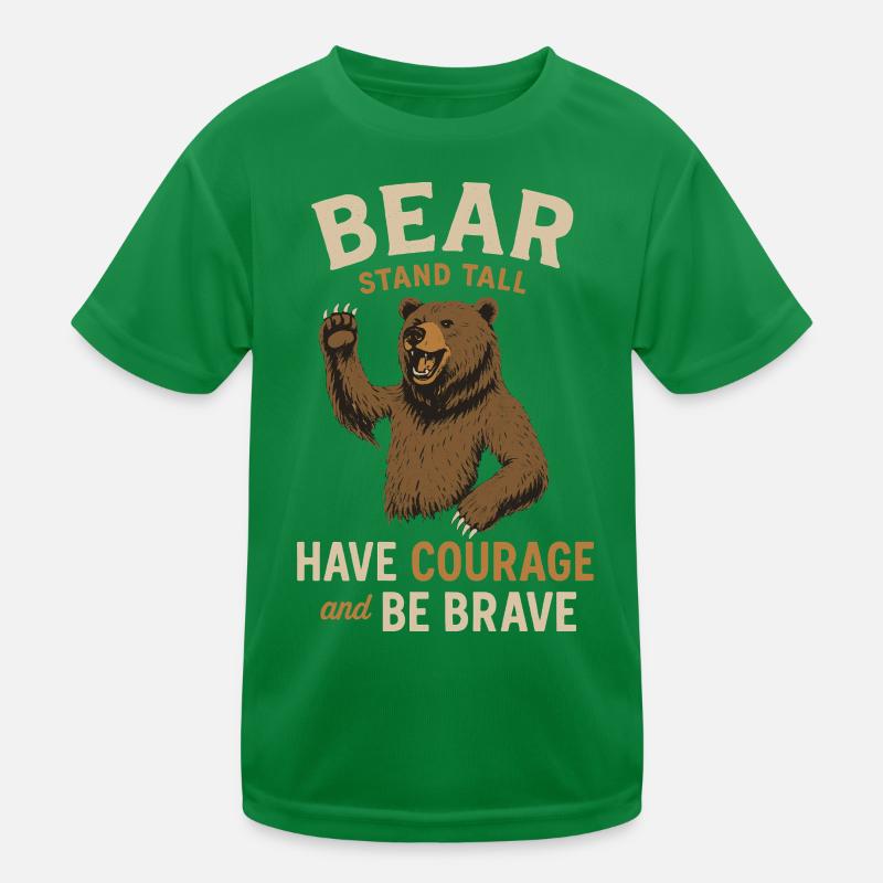 Devise de l’ours pour les braves T-shirt sport Enfant