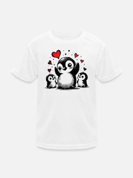 Glückliches Paar, umgeben von Liebe - Kinder Funktions-T-Shirt - Weiß