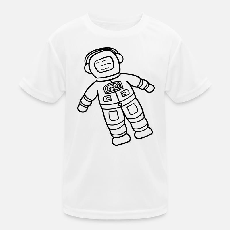 Astronaut Spaceman Doodle Space Explorer Drawn - Kids Functional T-Shirt - white