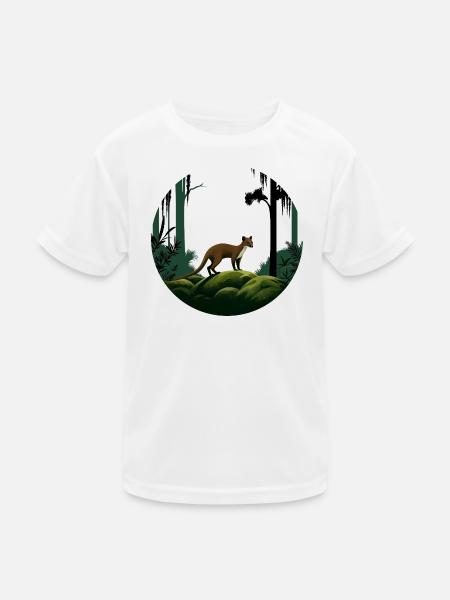 Fossa - Kinder Funktions-T-Shirt - Weiß