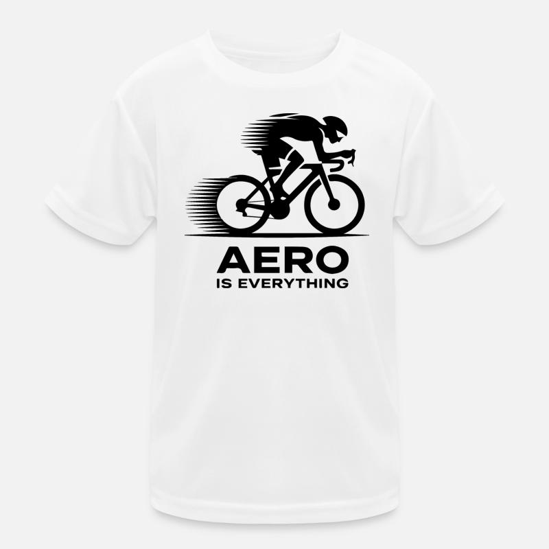 Aero Cyclist Silhouette Geschenk Kinder Funktions-T-Shirt
