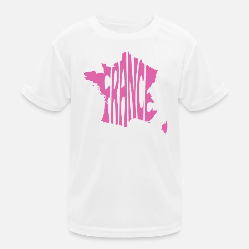 Frankreich Karte Grafik Kinder Funktions-T-Shirt