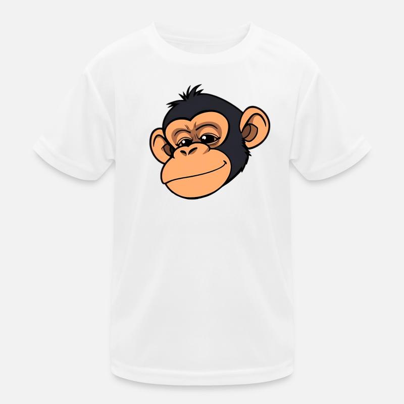 Affe Schimpanse Kinder Funktions-T-Shirt