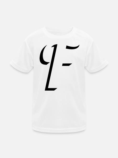 Letter F, Name, der Buchstabe F - Kinder Funktions-T-Shirt - Weiß