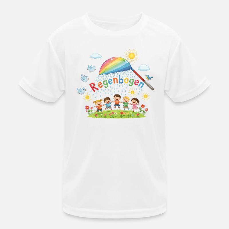 Regenbogen-Kinder-Freude Kinder Funktions-T-Shirt