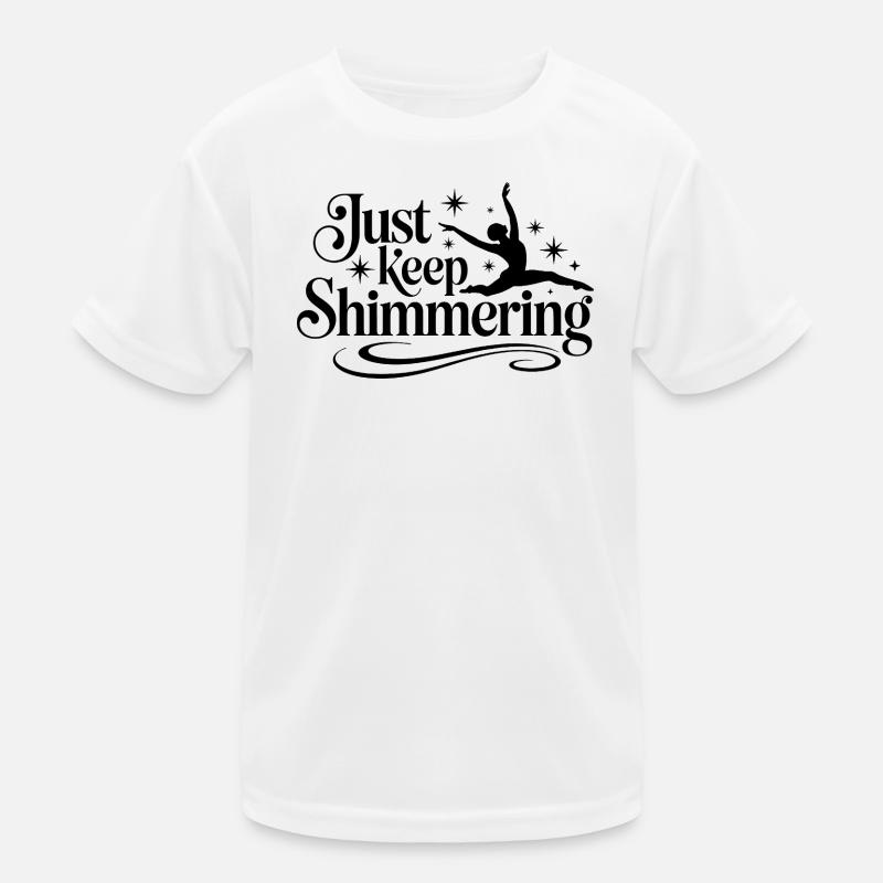 Schimmern Sie einfach weiter Synchronschwimmer Kinder Funktions-T-Shirt