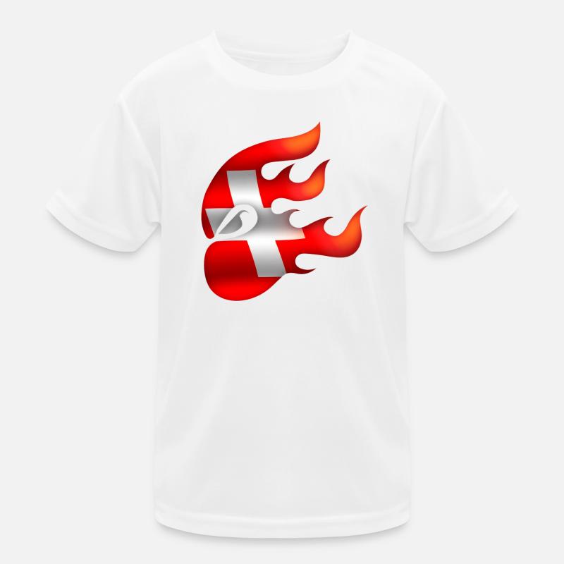 Flagge der Schweiz - Schweiz - Ninja Kinder Funktions-T-Shirt
