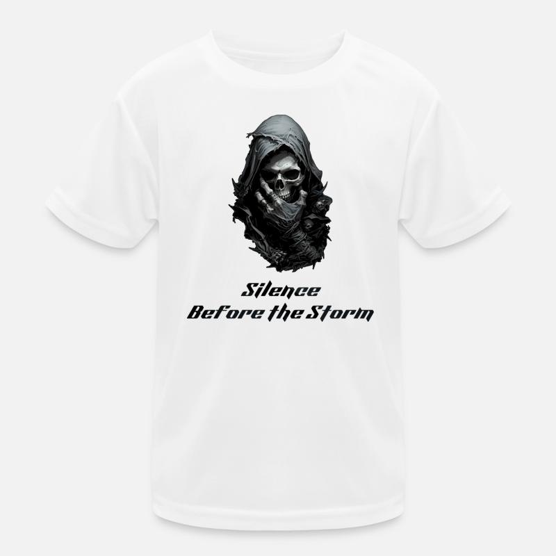 Flüstern des Todes - Sensenmann Gothic Totenkopf Kunst Kinder Funktions-T-Shirt