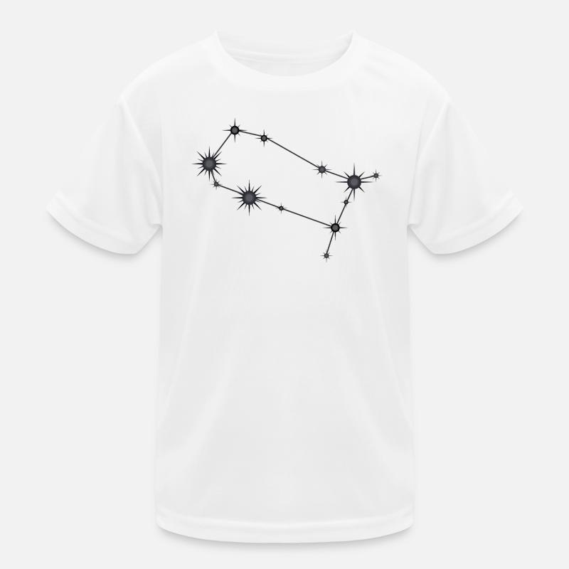 Zwillinge Sternbild Sternzeichen Schwarz & Grau - Kinder Funktions-T-Shirt - Weiß