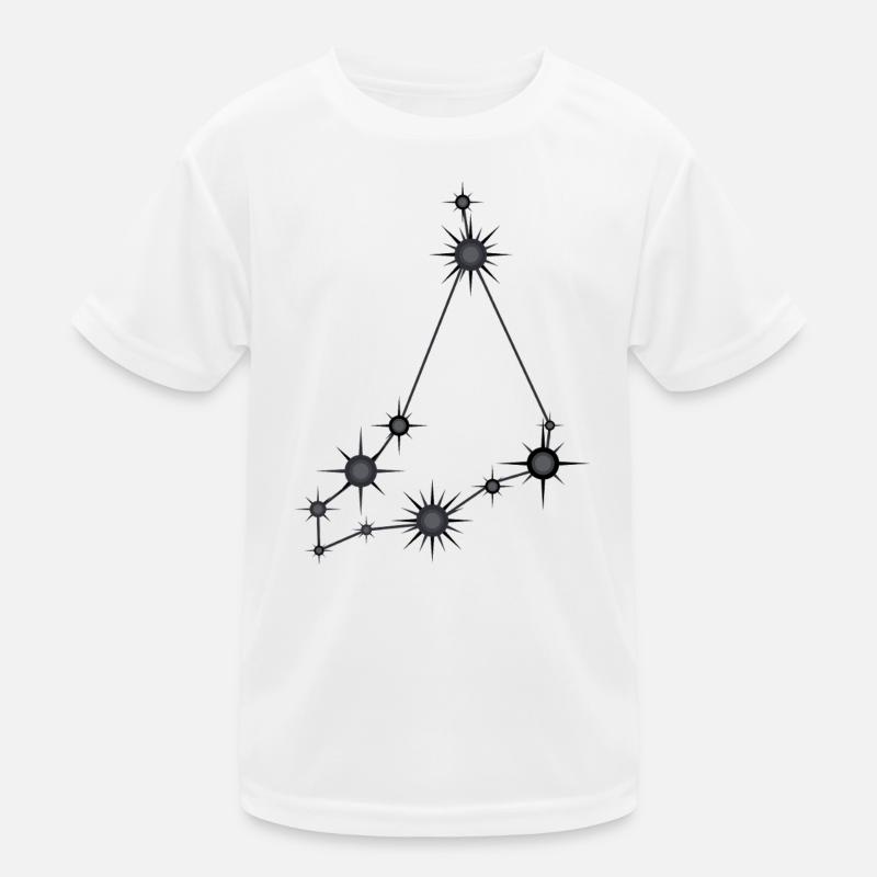Steinbock Sternbild Sternzeichen Schwarz & Grau Kinder Funktions-T-Shirt