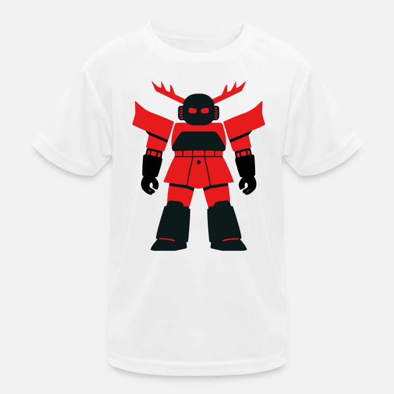 Samurai Robo mit Geweih Kinder Funktions-T-Shirt