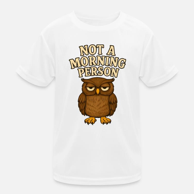 Morgenmuffel Eule Kinder Funktions-T-Shirt