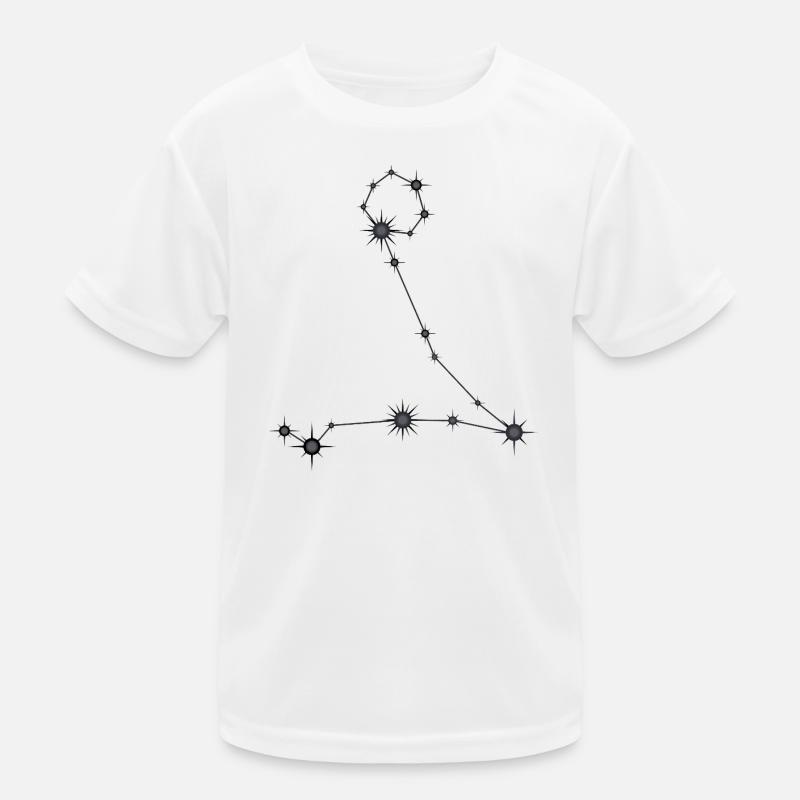 Pisces Star Constellation Zodiac Sign Black & Gray Kids Functional T-Shirt