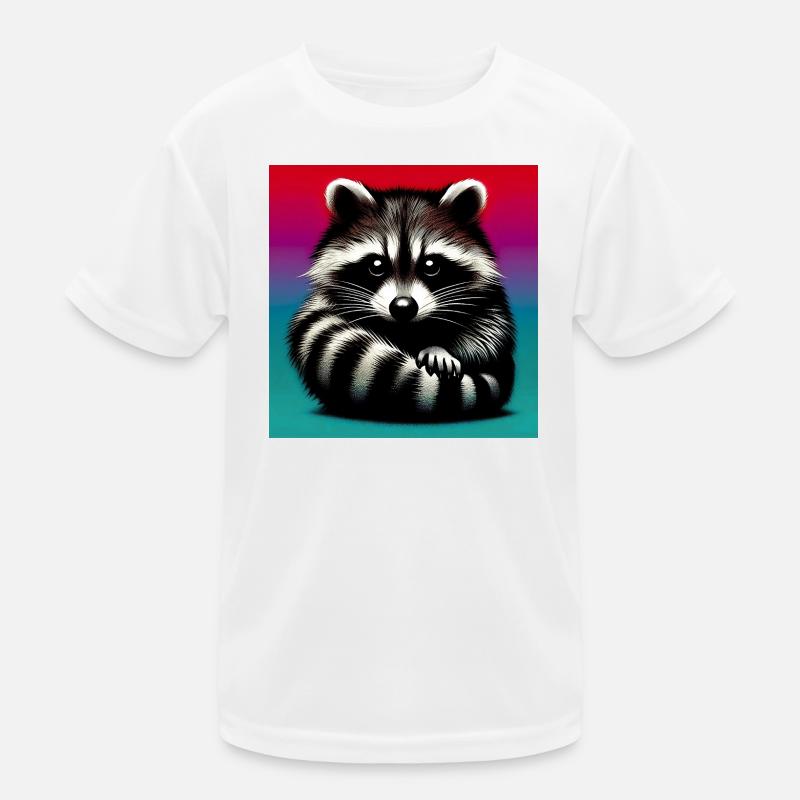 Waschbär Kinder Funktions-T-Shirt